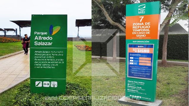 totem informativo turistico calles y parques