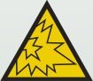 señal advertencia para minas riesgo explosión