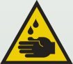 señal advertencia para minas riesgo corrosión