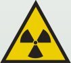 señal advertencia para minas riesgo radiación