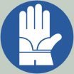 señal obligación para minas uso de guantes de seguridad